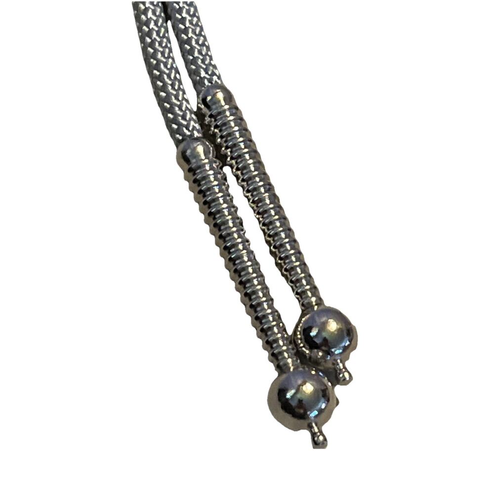 Mid Century Bolo Tie Resin with Gold Flakes BLUE Retro MOD Western - Picture 3 of 3